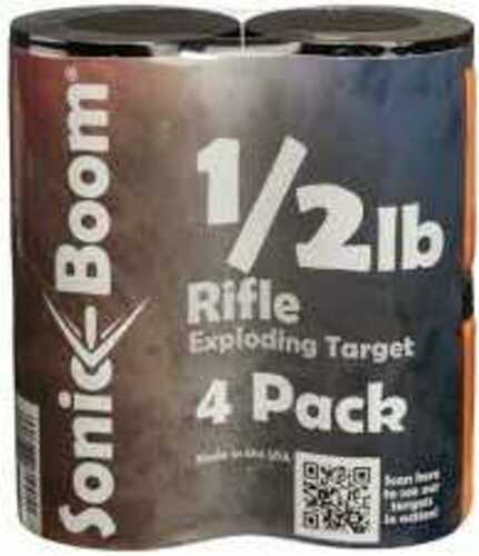 Sonic Boom Exploding Target 1/2 Lb Rifle 4 Pack Model: Sbthp4p